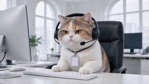 三花矮脚猫被迫加班