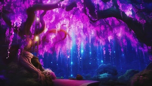 神秘紫色荧光树