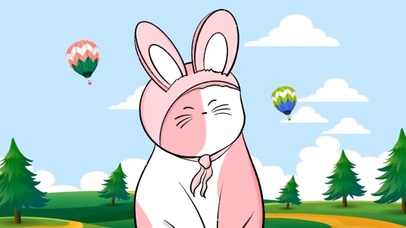 清新草地可爱猫