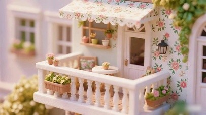 清晨阳台的小人