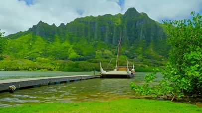 放松护眼高山湖畔