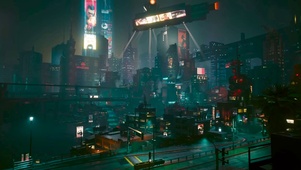 赛博朋克中心城夜景