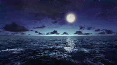 月光海浪