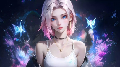 清纯蝶飞美女