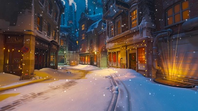 冬天宁静的小镇