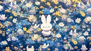 花卉兔子