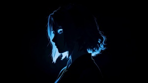 幽蓝剪影・赛博少女的暗夜凝视