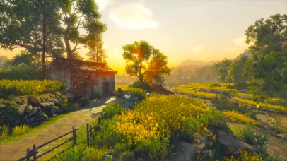 乡村田园日落而下