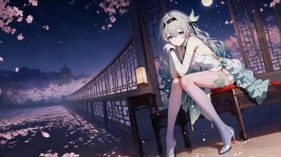 古风樱花长腿女孩