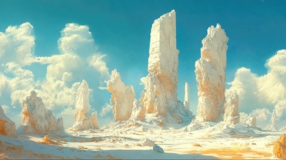 阳光清新岩石戈壁