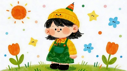 童趣治愈小插画 