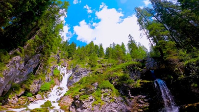 4K森林瀑布流水