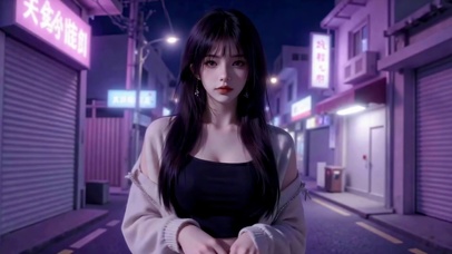 霓虹巷里的少女
