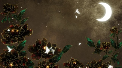 4K烫金中国风蝴蝶与牡丹