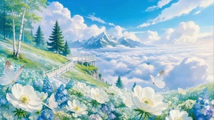 唯美的鲜花盛开
