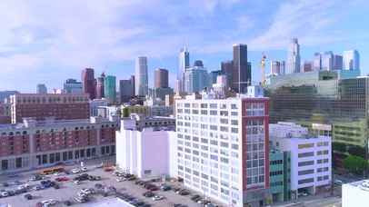 4K 高清 城市的空中飞越