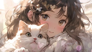 猫猫和小女孩