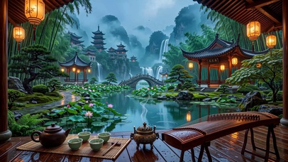 国风山水阁楼