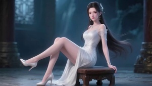 幽静山谷3D动漫长发美女5