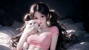 双马尾萝莉和猫