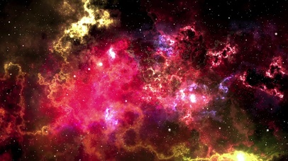 红色太空星云4k