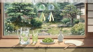 山林茶桌清新景