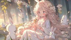 精灵兔兔女孩