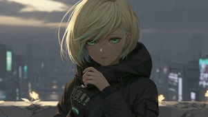 治愈雨天二次元女孩
