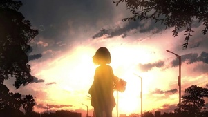 夕阳下
