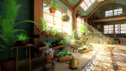 4k阁楼仓库绿植