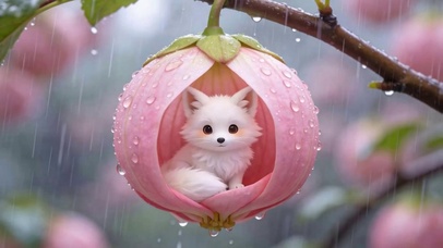 雨天萌宠