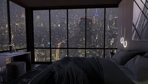 雪夜卧室