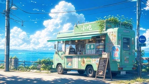 海边小吃车