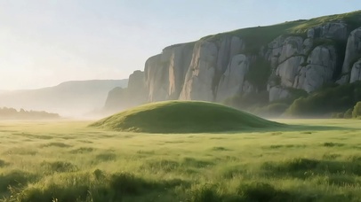 清新绿色高山草原