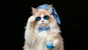 可爱奶希猫咪