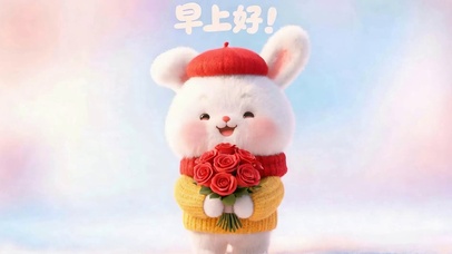 早上好
