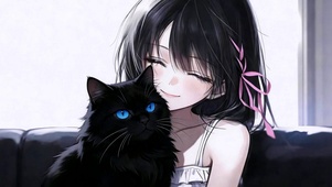 黑猫与少女