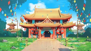 蓝天白云房屋