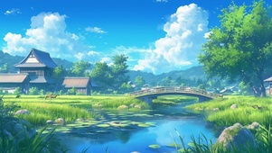 溪水小桥