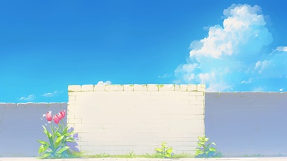 蓝天与小花