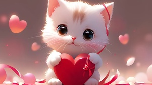 爱心小猫