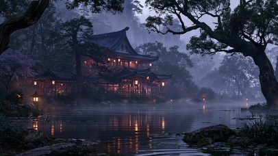 古风山水风景