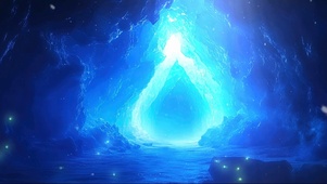 清新神秘冰川洞穴