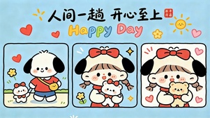 人间一趟开心至上 可爱治愈