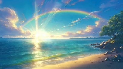 清新阳光热带海岸