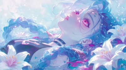 唯美水上金克丝