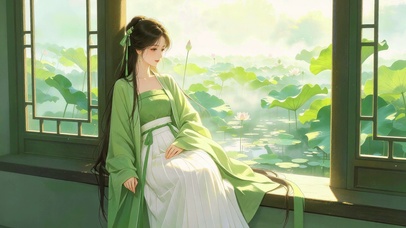 古风美女护眼壁纸