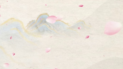 中国风唯美花瓣飘落视频背景
