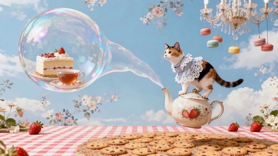 小猫猫的泡泡茶壶