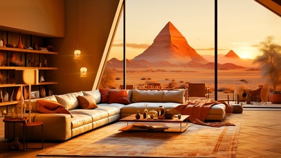 沙漠中的观景房